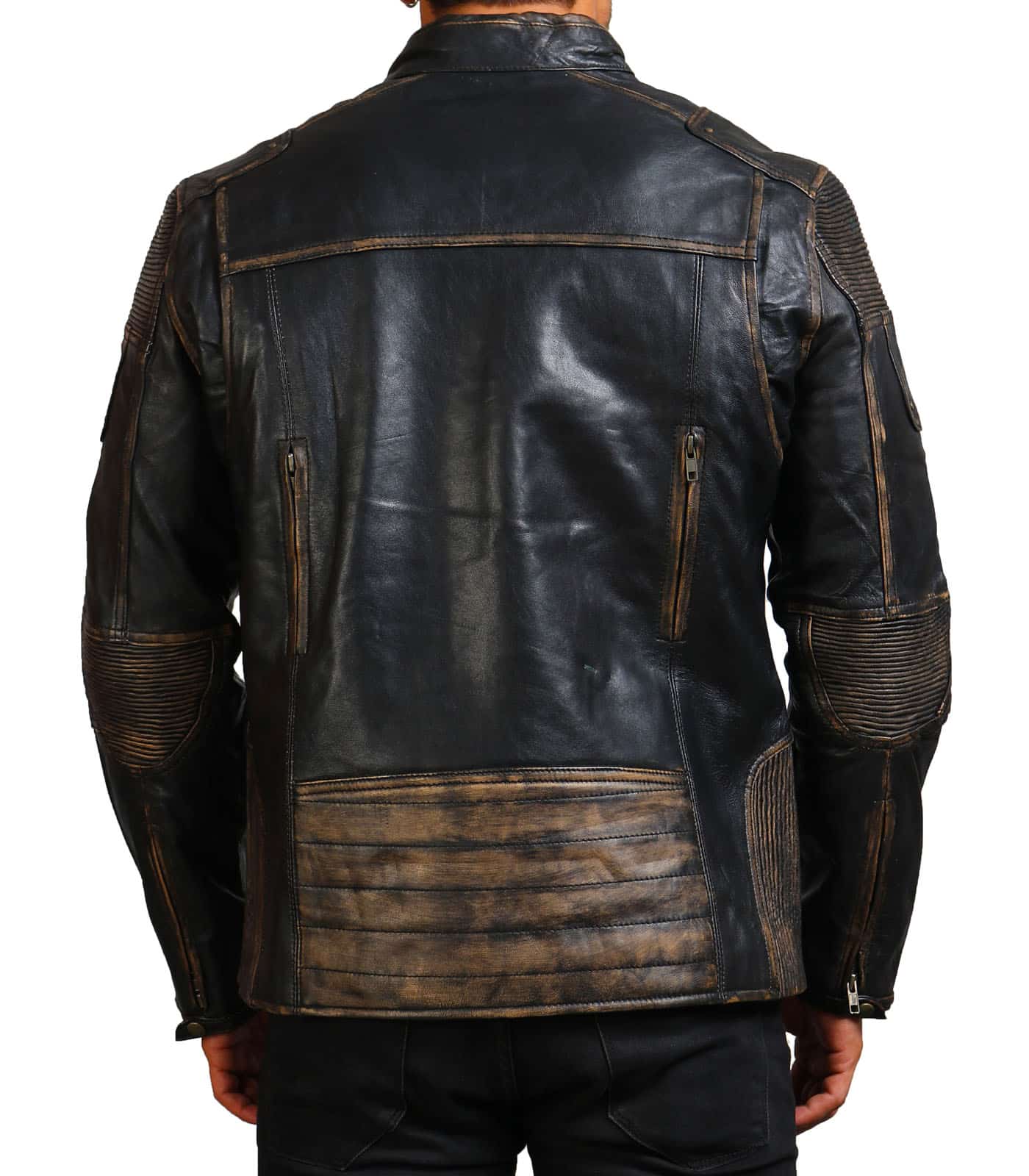 Aaron Distressed Black Vintage Cowhide Leather Jacket - Jacketmadness