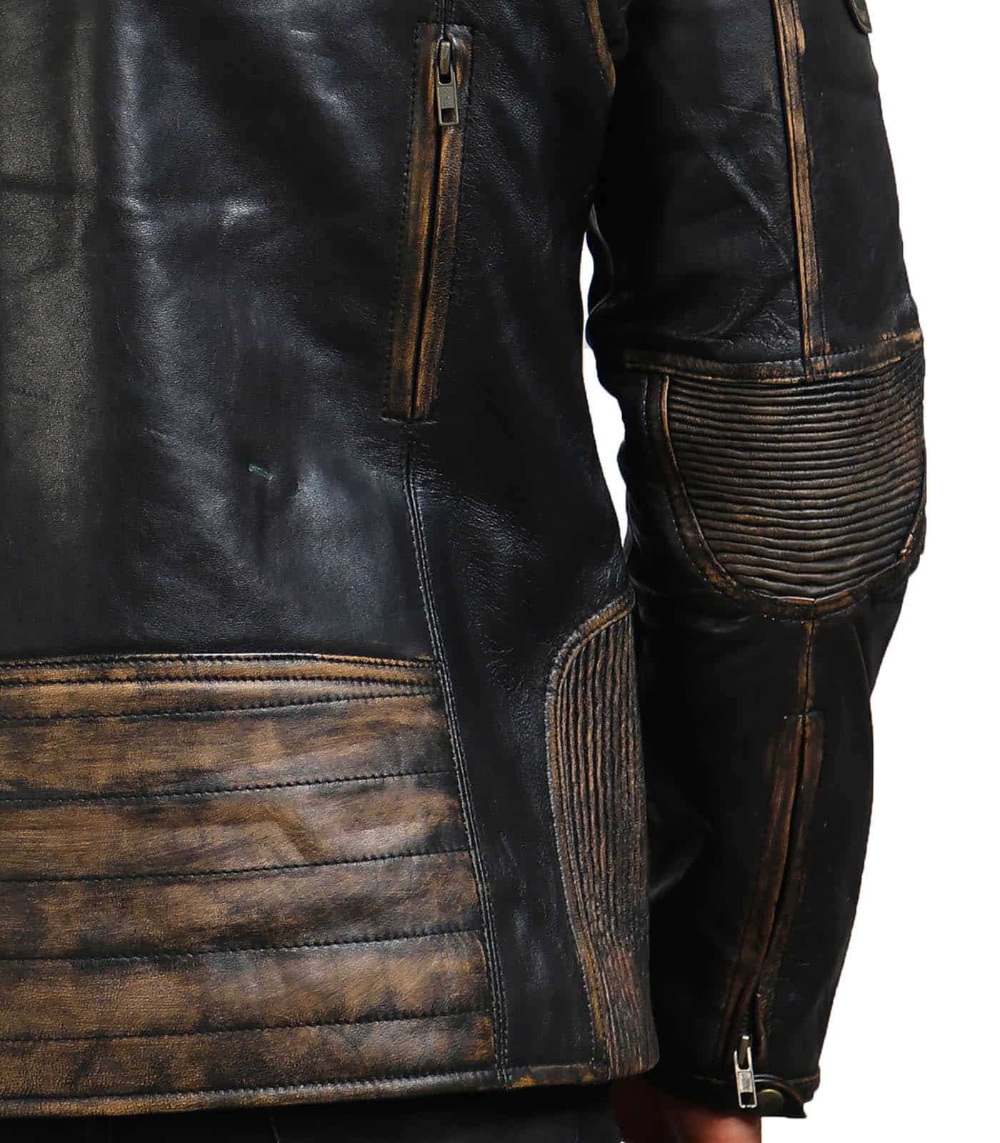 Aaron Distressed Black Vintage Cowhide Leather Jacket - Jacketmadness
