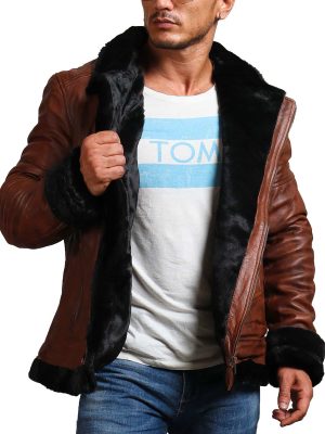 Alaska Shearling Brown Leather Jacket