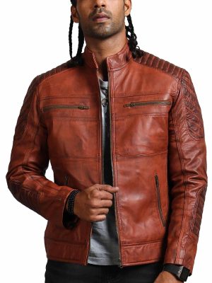 Batman The Killing Joke Scarecrow Biker Leather Jacket For Men