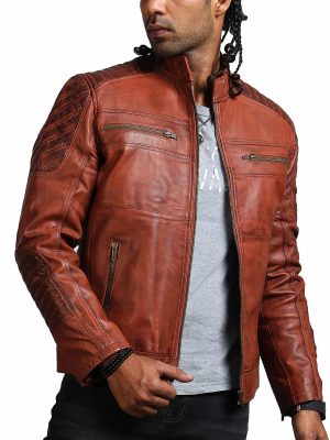 Batman The Killing Joke Scarecrow Biker Leather Jacket For Men