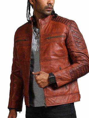 Batman The Killing Joke Scarecrow Biker Leather Jacket For Men