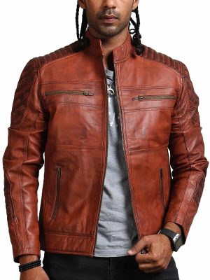 Batman The Killing Joke Scarecrow Biker Leather Jacket For Men