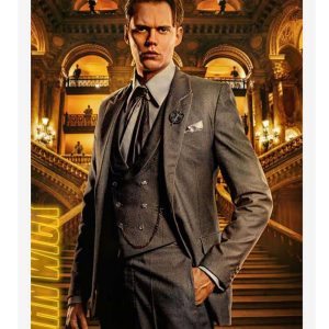 Bill Skarsgård John Wick Chapter 4 Marquis 2023 Grey Suit
