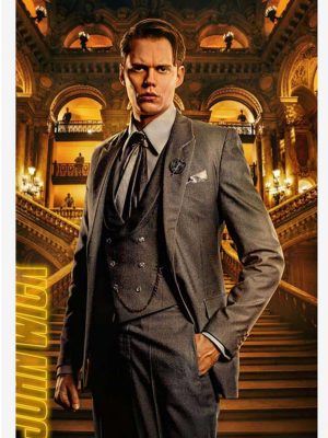 Bill Skarsgård John Wick Chapter 4 Marquis 2023 Grey Suit
