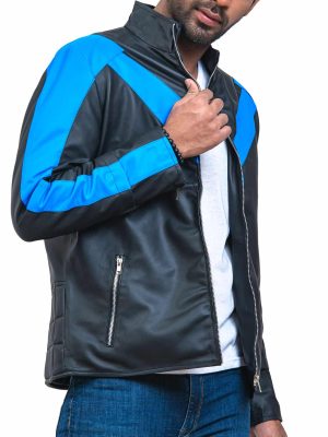 Black Night The Wing Mens Leather Jacket