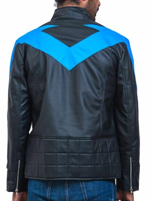 Black Night The Wing Mens Leather Jacket
