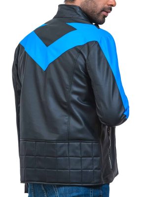 Black Night The Wing Mens Leather Jacket