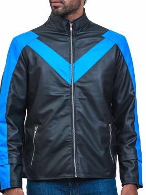 Black Night The Wing Mens Leather Jacket