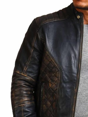 Bones And Skull Black Zipper Motorcycle Jacket