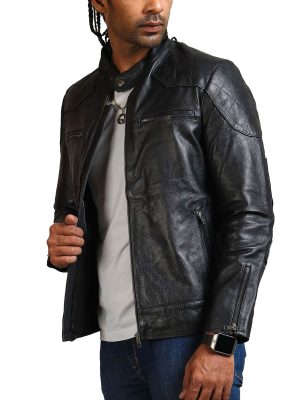David-Black-Biker-Leather-Jacket-For-Men