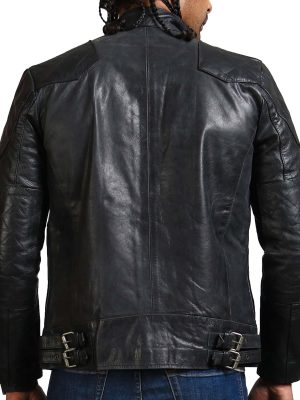 David-Black-Biker-Leather-Jacket-For-Men