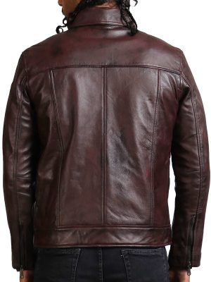 Joey Brown Men’s Leather Racer Jacket
