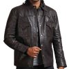 Postman Bistre Brown Genuine Leather Jacket For Men