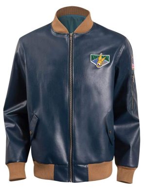 Resident Evil 4 Leon S Kennedy Blue Bomber Jacket