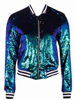 Taylor Swift Sparkly Sequin Bomber Jacket