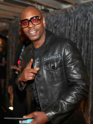 A Star is Born Dave Chapelle George Black Leather Jacket