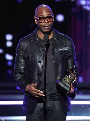 A Star is Born Dave Chapelle George Black Leather Jacket