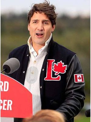 Canadian Prime Minister Justin Trudeau Varsity Jacket