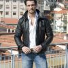 David Gandy Black Trucker Leather Jacket