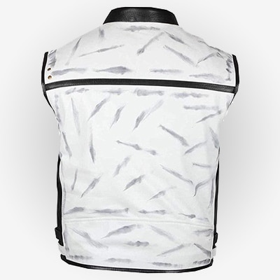 Han Solo Star Wars Story White Leather Vest
