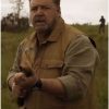 Russell Crowe Kraven The Hunter 2023 Brown Vest