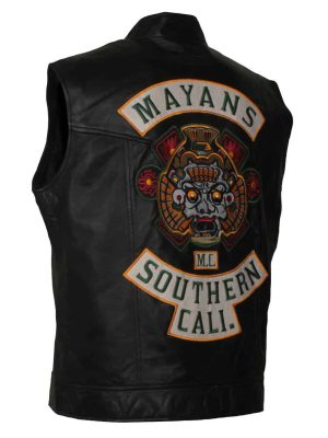 Angel Reyes Mayans M C Biker Leather Vest