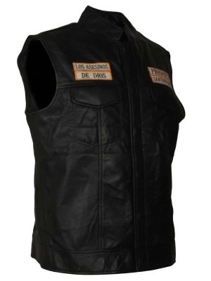 Angel Reyes Mayans M C Biker Leather Vest