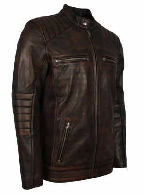 Cameron Brown Biker Leather Jacket