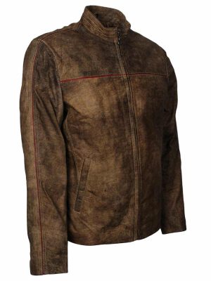 Julius Brown Distressed Leather Fashion Jacket