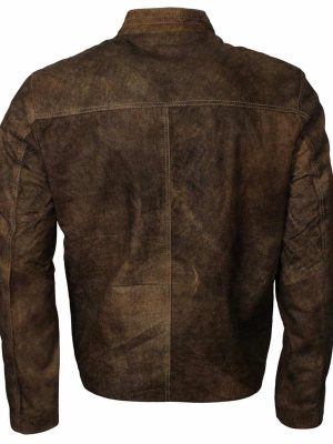 Julius Brown Distressed Leather Fashion Jacket