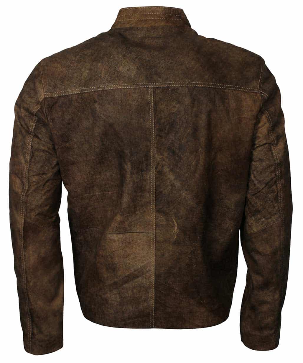 Julius Brown Distressed Leather Fashion Jacket