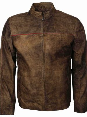 Julius Brown Distressed Leather Fashion Jacket