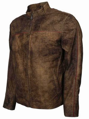 Julius Brown Distressed Leather Fashion Jacket