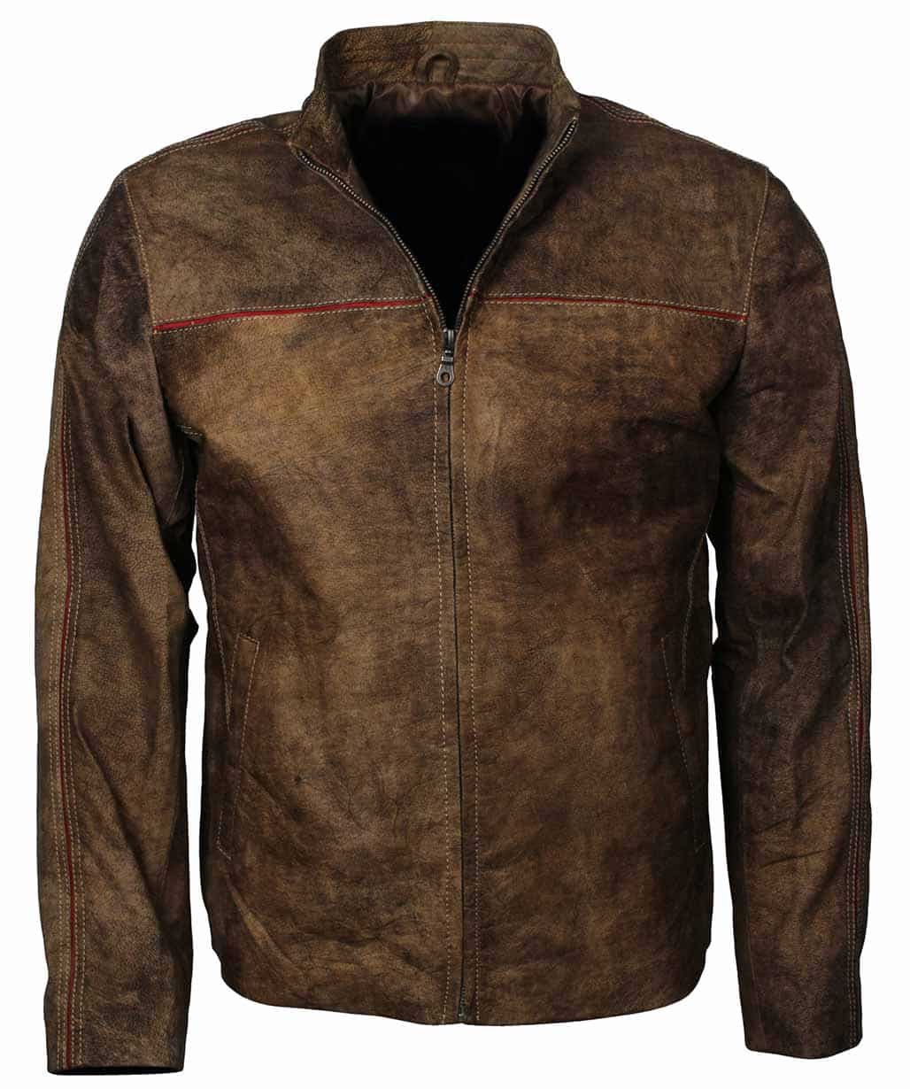 Julius Brown Distressed Leather Fashion Jacket