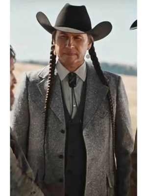 Mo Brings Plenty Yellowstone Season 4 Wool Grey Coat
