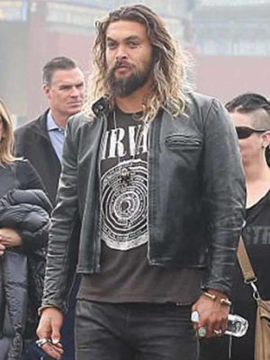 Jason Momoa Cropped Black Leather Jacket