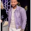 John Legend The Voice Purple Leather Jacket