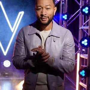 John Legend The Voice Purple Leather Jacket