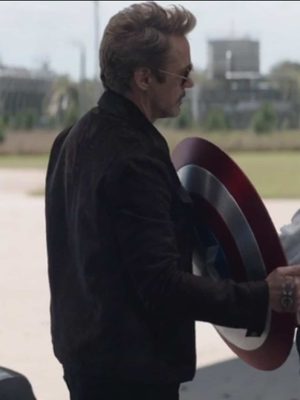 Avengers Endgame Tony Stark Iron Man Black Cotton Jacket