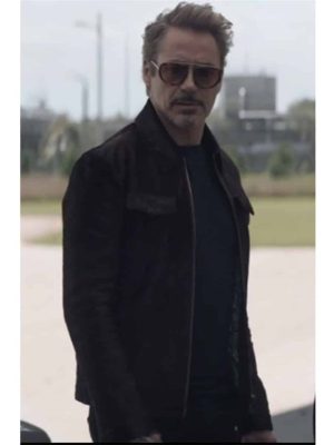 Avengers Endgame Tony Stark Iron Man Black Cotton Jacket