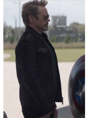 Avengers Endgame Tony Stark Iron Man Black Cotton Jacket