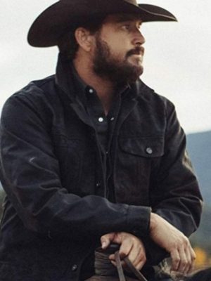 Yellowstone RIP Wheeler Cole Hauser Cotton Black Jacket
