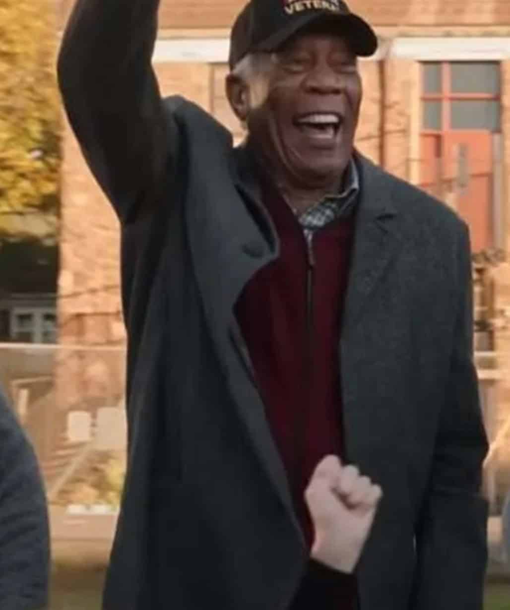 Morgan Freeman A Good Person 2023 Grey Wool Coat