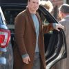 Alex Robinson Knives Out Chris Evans Brown Wool Trench Coat