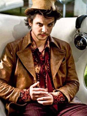 Hatter Alice Andrew Lee Potts Brown Leather Coat Style Jacket