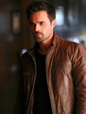 Brett Dalton Agents Of Shield Grant Ward Brown Leather Jacket