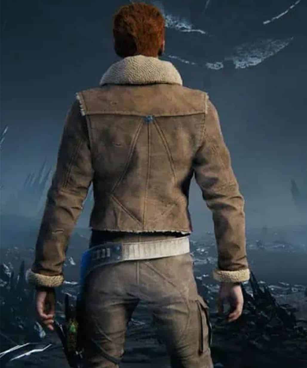 Cal Kestis Star Wars Jedi Survivor Brown Suede Leather Jacket