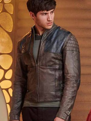 Cameron Cuffe Seg El Krypton Brown Leather Jacket