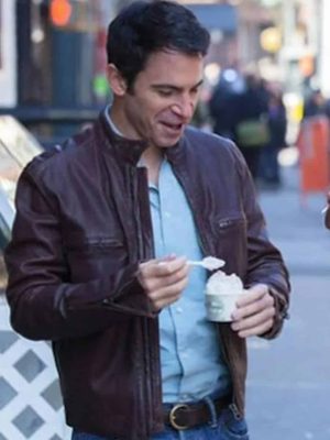 Chris Messina TV Series The Mindy Project S3 Danny Castellano Brown Leather Jacket